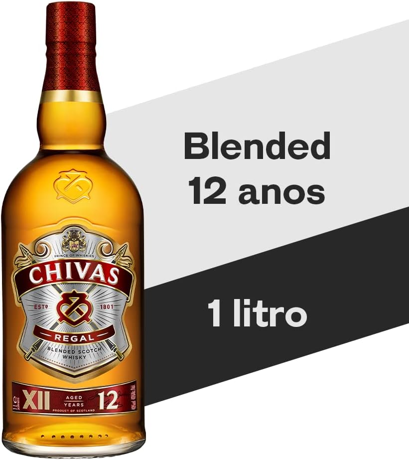 Whisky Chivas Regal 12 anos Blended Escocês - 1 litro - Imagem 2