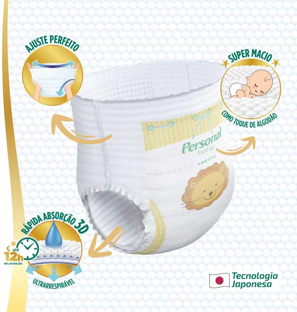 Personal Fralda Baby Premium Pants G, 62 Unidades - Imagem 3