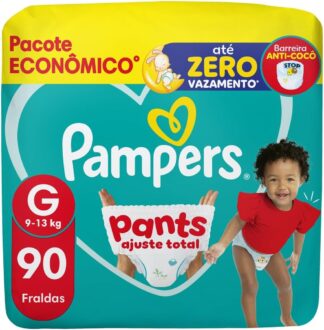 Fralda Pampers Pants Ajuste Total Tamanho G, 90 Unidades Fralda Pampers Pants Ajuste Total Tamanho G, 90 Unidades