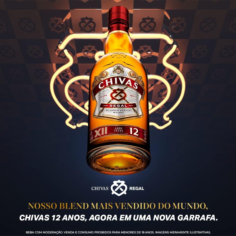 Whisky Chivas Regal 12 anos Blended Escocês - 1 litro - Imagem 6