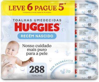 Lenços Umedecidos Huggies Recém-Nascido Sem Fragrância 6x48U Lenços Umedecidos Huggies Recém-Nascido Sem Fragrância 6x48U