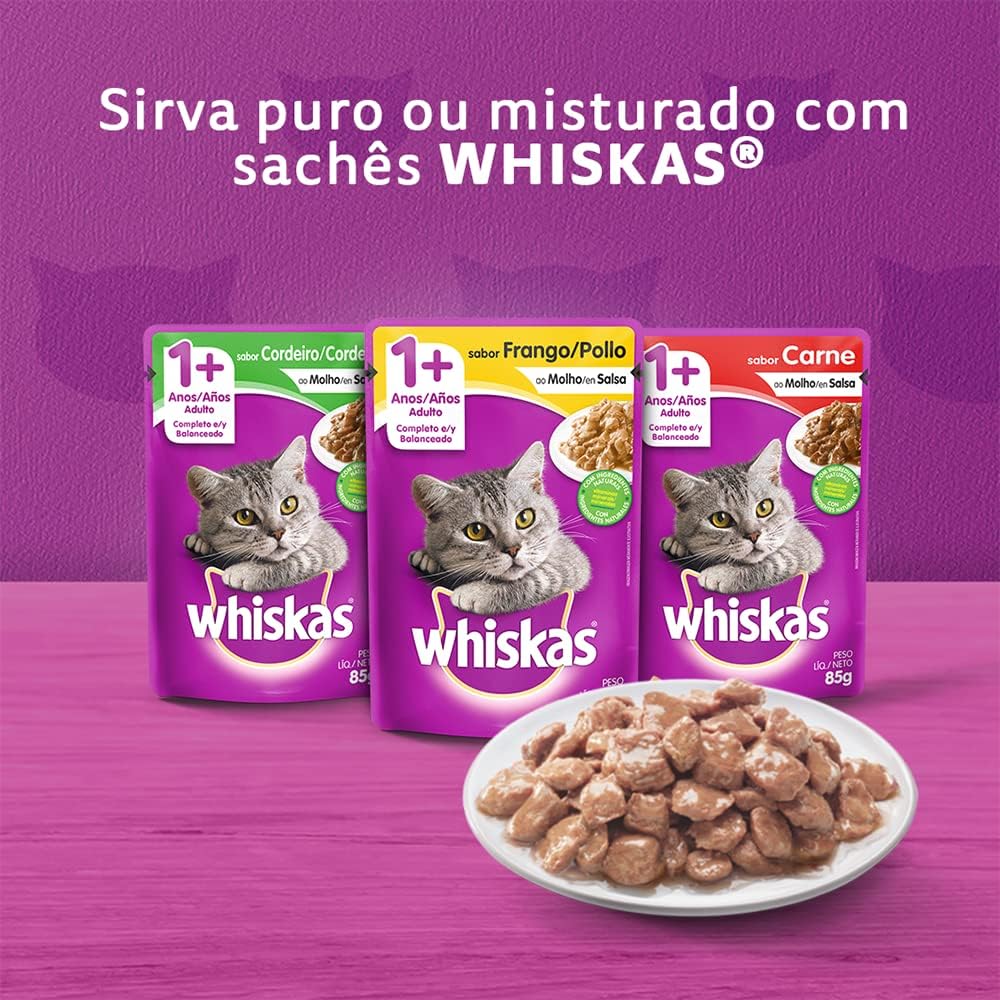 Ração Whiskas Carne Para Gatos Adultos 10,1 kg - Imagem 7