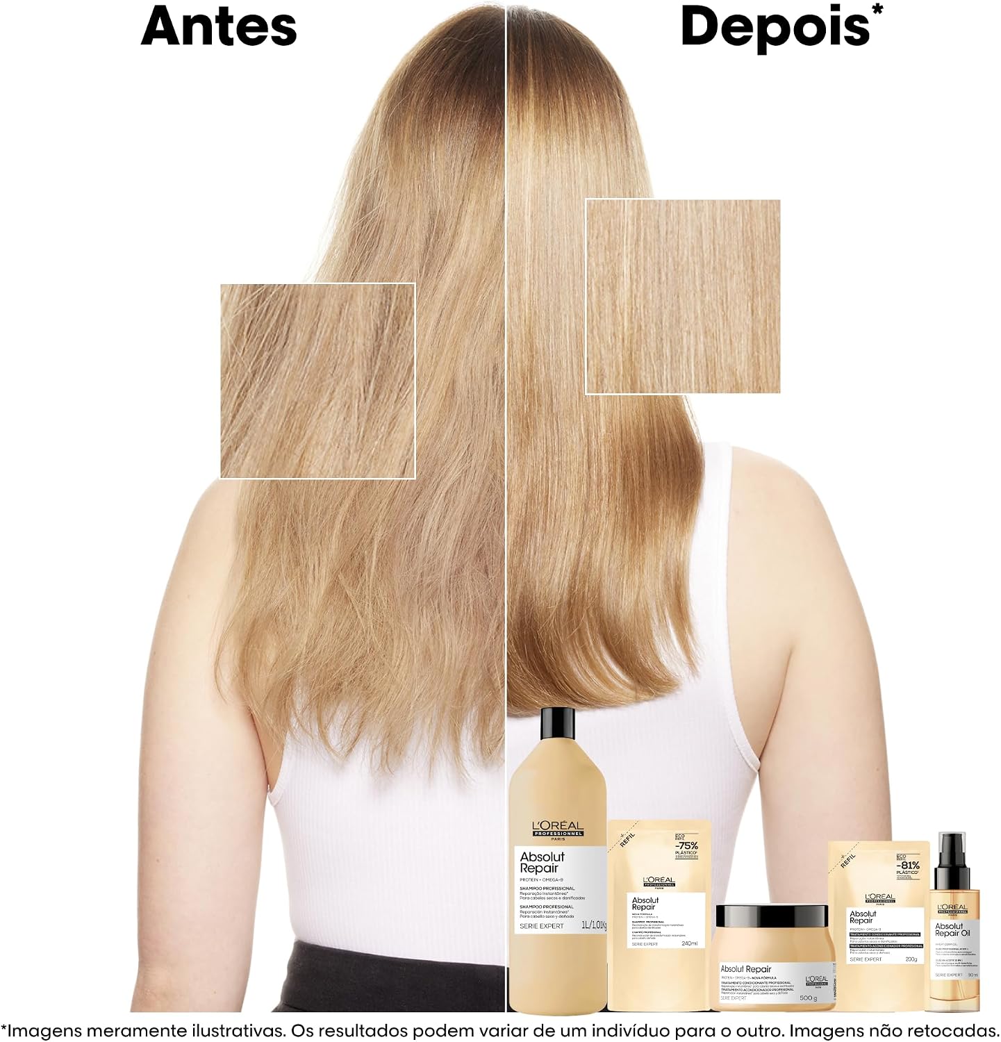 Shampoo L’Oréal Professionnel Absolut Repair Serie Expert, 1L - Imagem 6