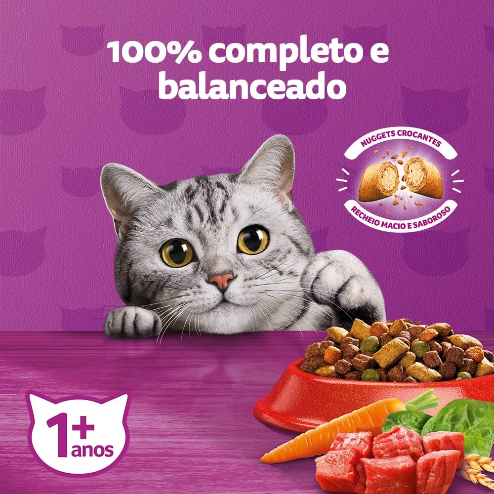 Ração Whiskas Carne Para Gatos Adultos 10,1 kg - Imagem 4