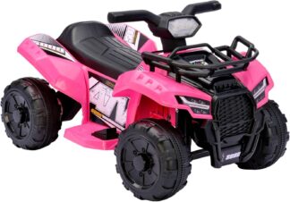 Bang Toys – Quadriciclo Elétrico Infantil Astro 6V – com Luzes de LED, Sons, Entrada USB/MP3, Acelerador no Pedal – Suporta até 30kg – Cor Rosa