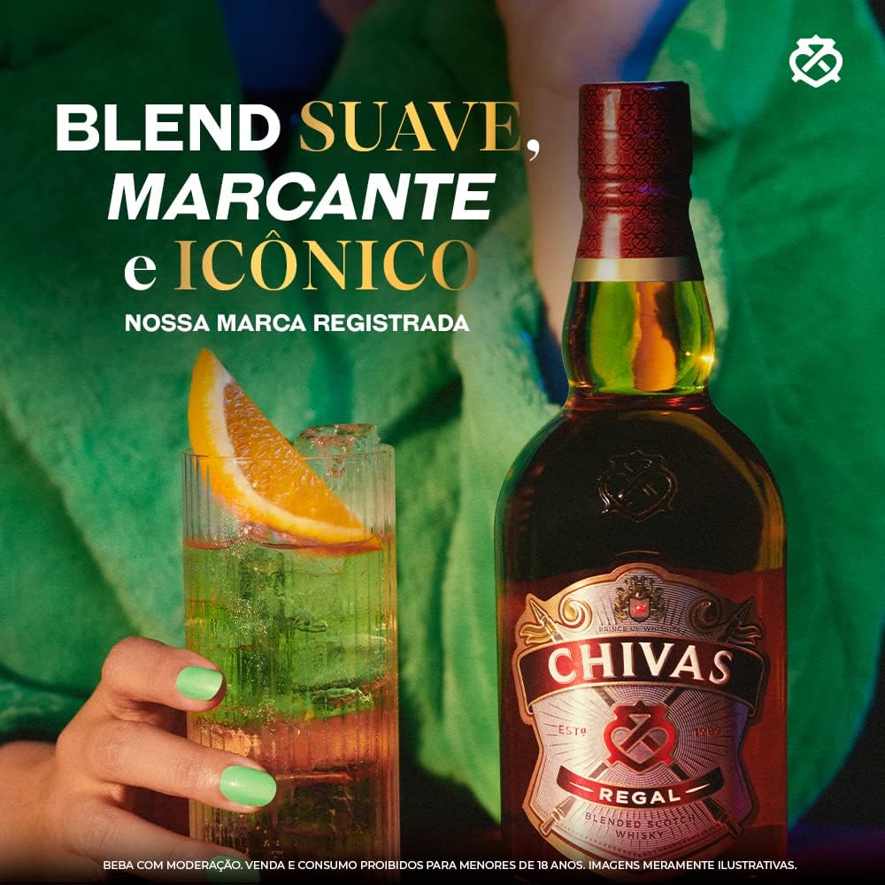 Whisky Chivas Regal 12 anos Blended Escocês - 1 litro - Imagem 3