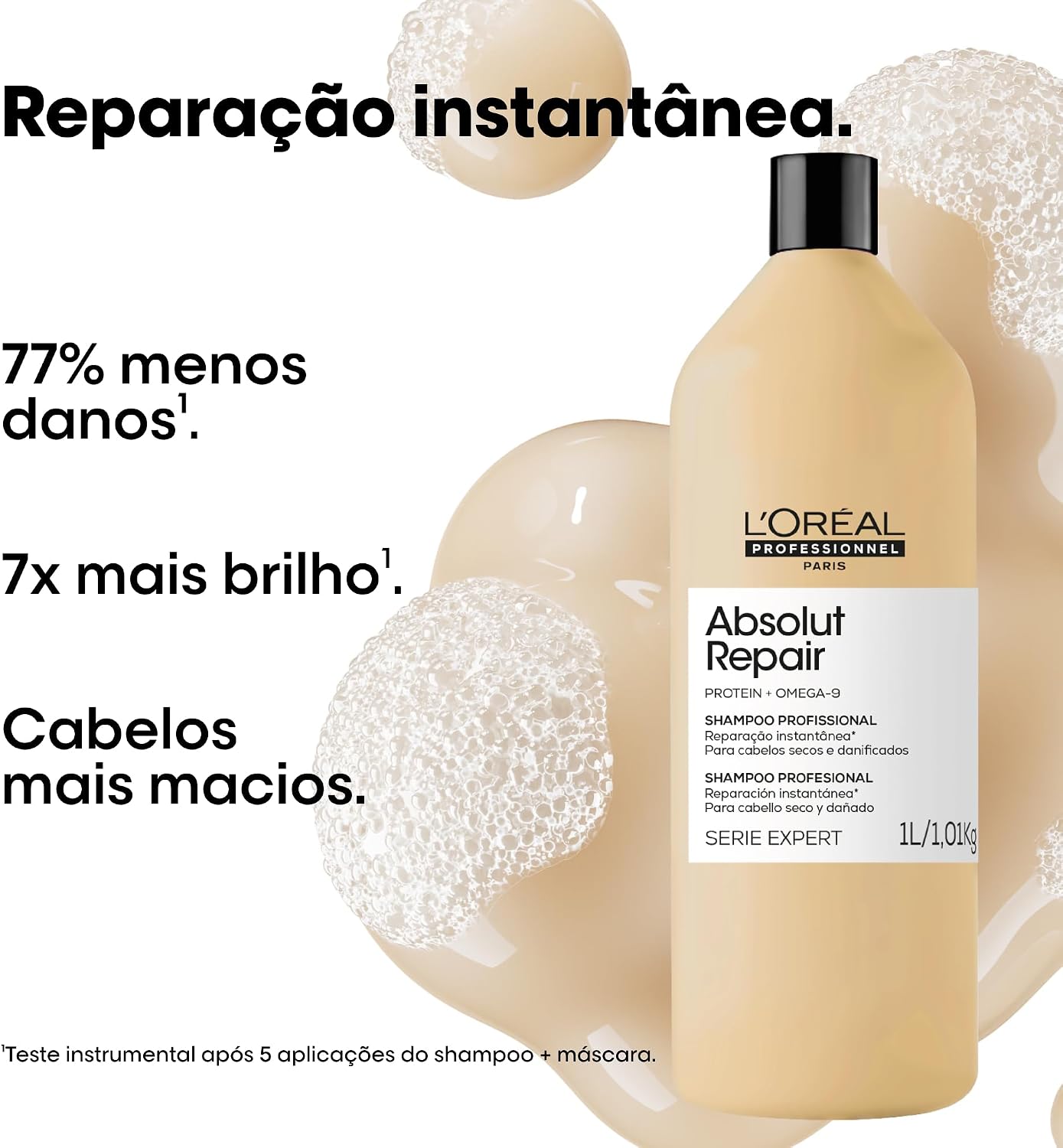 Shampoo L’Oréal Professionnel Absolut Repair Serie Expert, 1L - Imagem 5