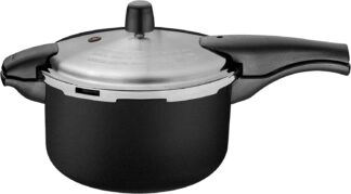 Panela de Pressão Tramontina Vancouver Effect em Alumínio com Revestimento Interno e Externo em Antiaderente Starflon Max Preto 24 cm 6 L Panela de Pressão Tramontina Vancouver Effect em Alumínio com Revestimento Interno e Externo em Antiaderente Starflon Max Preto 24 cm 6 L