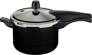 Panela de Pressão Tramontina Vancouver Effect em Alumínio com Revestimento Interno e Externo em Antiaderente Starflon Max Preto 20 cm 4,5 L Panela de Pressão Tramontina Vancouver Effect em Alumínio com Revestimento Interno e Externo em Antiaderente Starflon Max Preto 20 cm 4,5 L