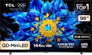 Smart TV TCL 98 Polegadas QD-Mini LED 4K P8L WiFi Bluetooth Google TV HDR10+ 144 Hz VRR 98P8L Smart TV TCL 98 Polegadas QD-Mini LED 4K P8L WiFi Bluetooth Google TV HDR10+ 144 Hz VRR 98P8L